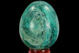 Polished Chrysocolla & Malachite Egg - Peru #108805-1